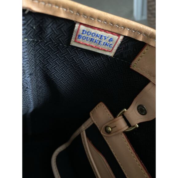 Vintage Dooney & Bourke Cabriolet & Vachetta Leather Yellow Bucket Shoulder Bag - Picture 11 of 12